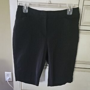 CHICO'S Black Tailored Bermuda Shorts Business Casual size 0